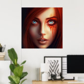 Poster Fille Super-Héros (Bureau à domicile)