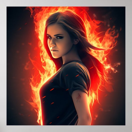 Poster Fille Super-Héros (Voorkant)