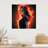 Poster Fille Super-Héros (Keuken)