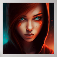 Poster Fille Super-Héros