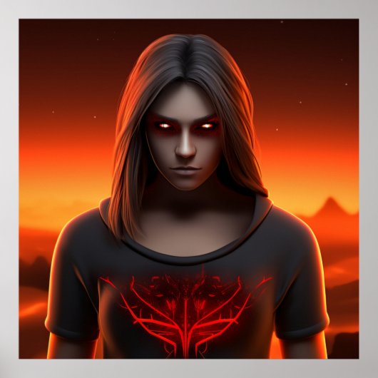 Poster Fille Super-Héros (Devant)