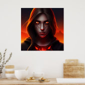 Poster Fille Super-Héros (Cuisine)