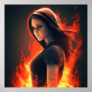 Poster Fille Super-Héros