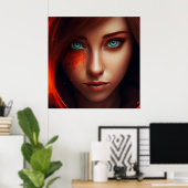 Poster Fille Super-Héros (Bureau à domicile)