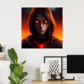Poster Fille Super-Héros (Bureau à domicile)