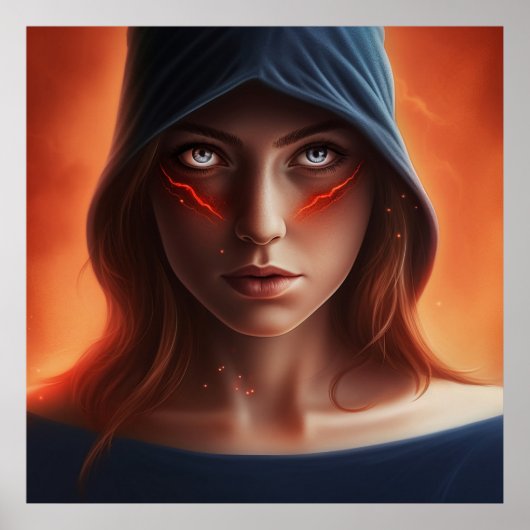 Poster Fille Super-Héros (Devant)