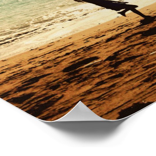 Poster Fille sur la plage (Coin)