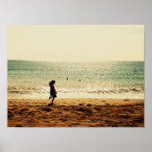 Poster Fille sur la plage (Devant)