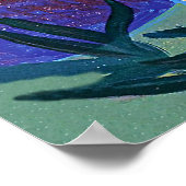 Poster Fille sur la plage, Côte d'Azur (Coin)