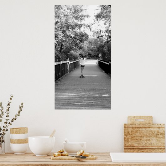 Poster Fille sur le long-bord (Cuisine)