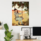 Poster Fille sur une aile (Bureau à domicile)