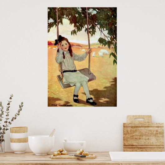 Poster Fille sur une aile (Cuisine)