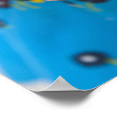 Poster Fille tenant des bleuets frais (Coin)