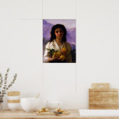 Poster Fille tenant des citrons W.A. Bouguereau Canvas (Cuisine)