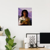 Poster Fille tenant des citrons W.A. Bouguereau Canvas (Bureau à domicile)