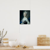 Poster Fille tenant un singe (Cuisine)