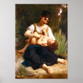 Poster Fille Tickling A Child 1878 William Bouguereau (Devant)