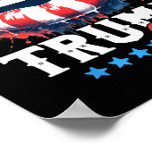 Poster Fille Trump 2024 Élection américaine Drapeau (Coin)