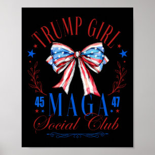 Poster Fille Trump 45 47 Méga Est 2024 Club Social Heureu