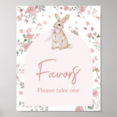 Poster Fille Un Baby shower De Lapin Faveurs (Devant)