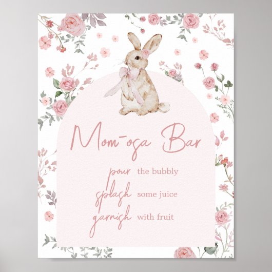 Poster Fille Un Baby shower De Lapin Maman Osa Bar (Devant)