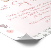 Poster Fille un Baby shower lapin ne dit pas bébé (Coin)