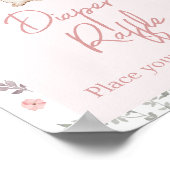 Poster Fille Un Petit Lapin Baby shower Déchets Raffle (Coin)