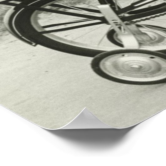 Poster Fille vélo équitation (Coin)