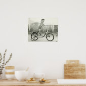 Poster Fille vélo équitation (Cuisine)