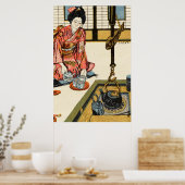 Poster Fille versant du thé Sekino Jun'ichiro 1946 (Cuisine)
