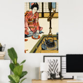 Poster Fille versant du thé Sekino Jun'ichiro 1946 (Bureau à domicile)