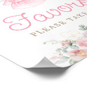 Poster Fille Vêtements de bébé rose Clothesline Favoriser (Coin)