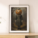Poster Fille victorienne avec tête Citrouille Mur d'Hallo<br><div class="desc">Rapport 2:3. Ajoutez une touche éffrayante à votre décor avec cette fille victorienne avec une affiche d'Halloween en tête de Citrouille ! Avec ses oeuvres vintages,  ludiques et charmantes,  il est parfait pour ajouter une touche d'élégance à votre fête d'Halloween ou à votre décor de maison saisonnier.</div>