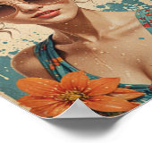 Poster fille vintage (Coin)