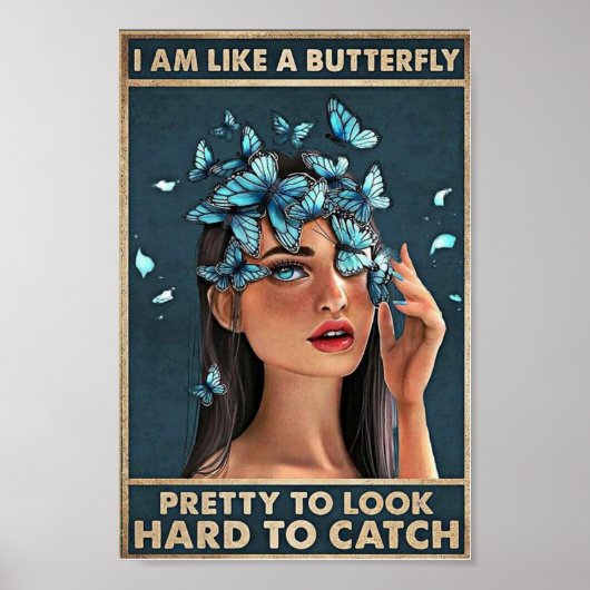 Poster fille vintage (Devant)