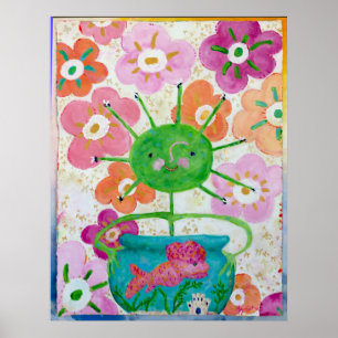 Poster Fille volante