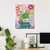 Poster Fille volante (Bureau à domicile)