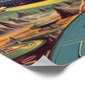 Poster Fille Wi-Fi Sci Retro (Coin)