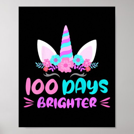 Poster Filles 100e Jour De L'École Jours De L'École Plus (Devant)