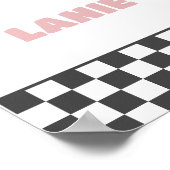 Poster Filles À damiers Skateboard Hippie Super Anniversa (Coin)