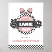 Poster Filles À damiers Skateboard Hippie Super Anniversa (Devant)