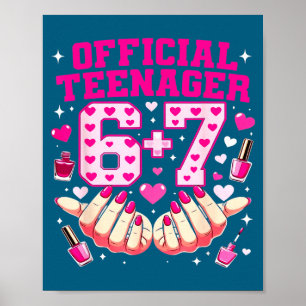 Poster Filles adolescentes de année mignonnes Ongles