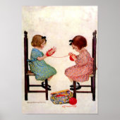 Poster Filles avec fil - Imprimer (Devant)