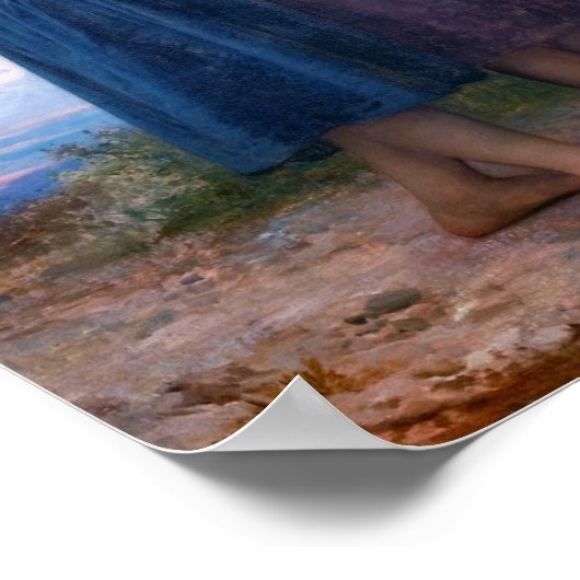 Poster Filles avec la Branche Cerise, Bouguereau (Coin)