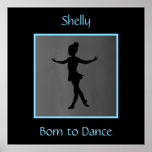Poster Filles "Born to Dance" Personnalisé