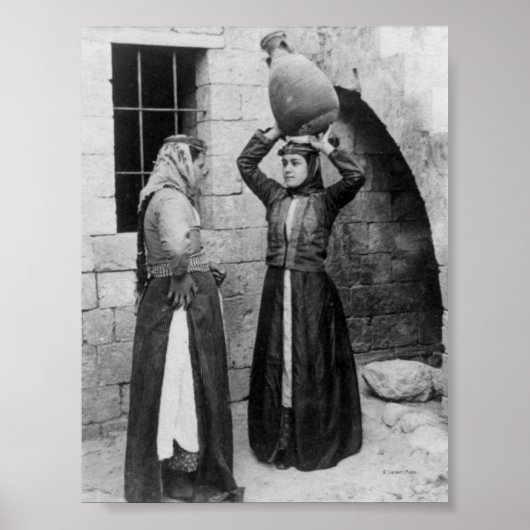 Poster Filles chrétiennes à Nazareth (Devant)