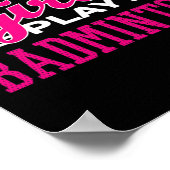Poster Filles cool Jouer Badminton 1 (Coin)