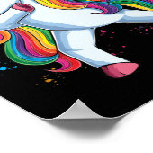 Poster Filles Dabbing Softball Unicorn Vêtements Sport (Coin)