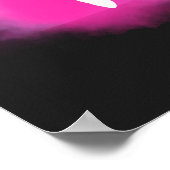 Poster Filles Danse Leap rose Bombe couleur bleu avec nom (Coin)