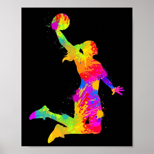 Poster Filles de basket-ball (Devant)